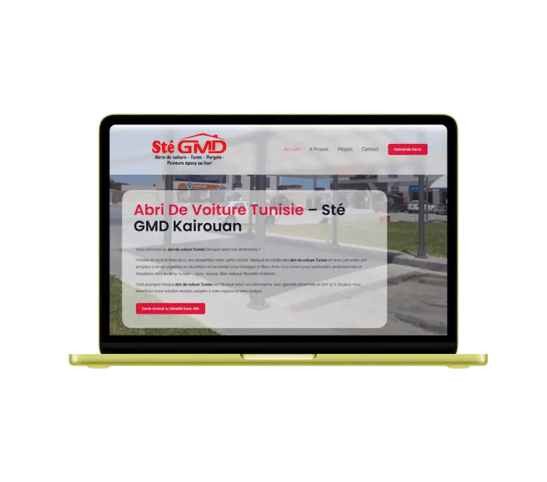 Sté GMD— site web vitrine sur mesure