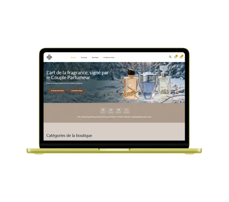 couple parfumeur site web e-commerce