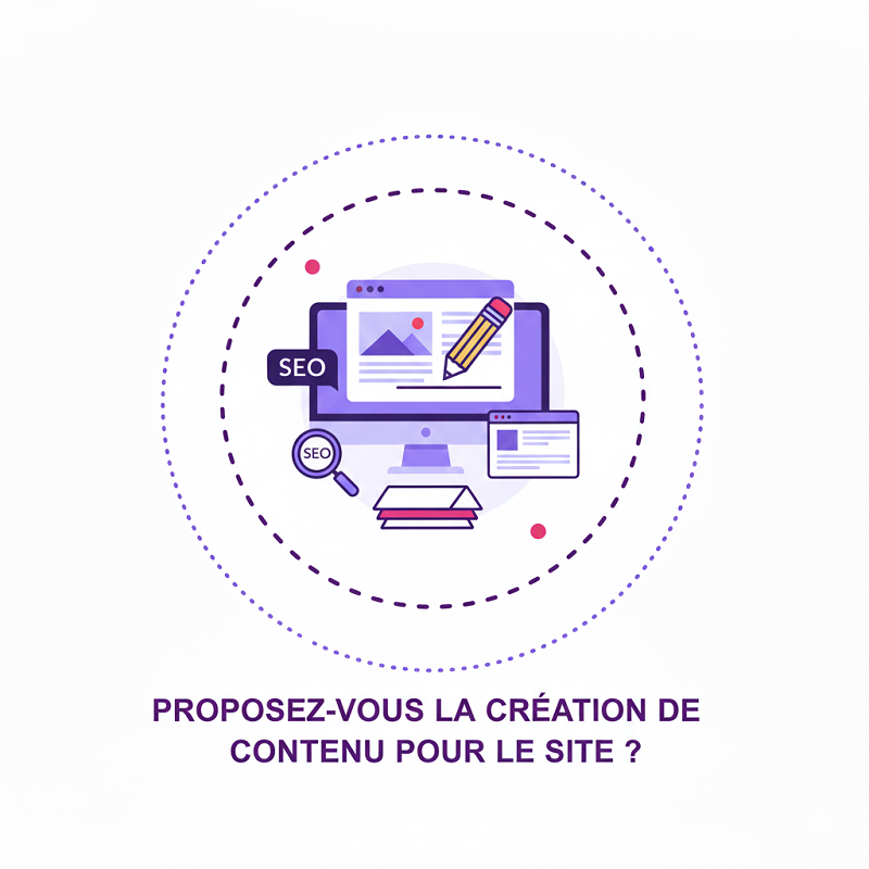 Proposez-vous la création de contenu pour le site ?